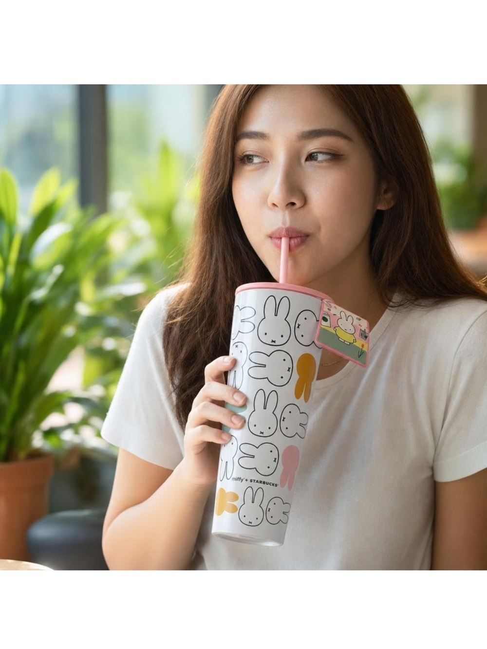 Starbucks x Miffy Pink Stainless Steel Cold Cup - 26 oz - Picture 5 of 6